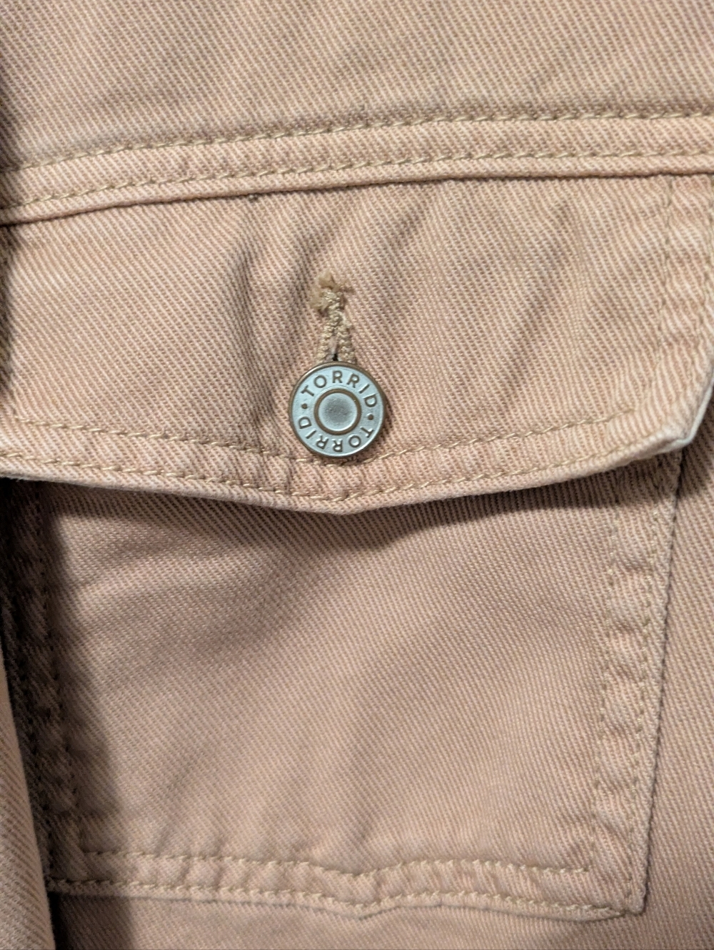 Torrid Tan Denim Shacket - Women's Lightweight Button-Front - Picture 8 of 12